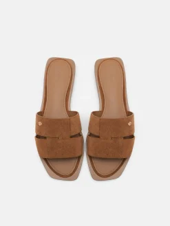 Iza Suede Sandals - Cognac Suede