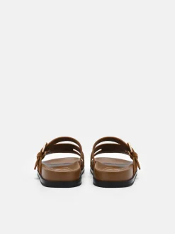 Iza Suede Sandals - Cognac