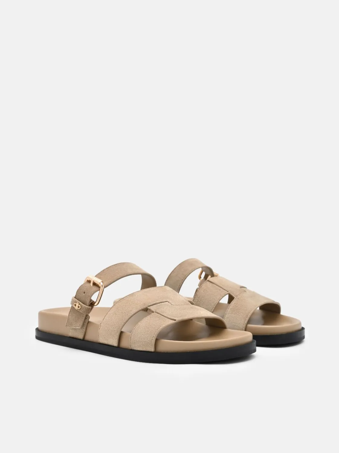 Iza Suede Sandals - Light Taupe