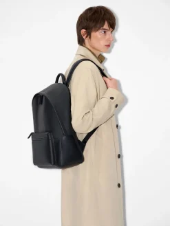 James Leather Backpack - Black
