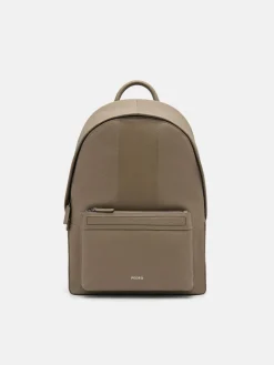 James Leather Backpack - Dark Taupe