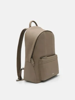 James Leather Backpack - Dark Taupe