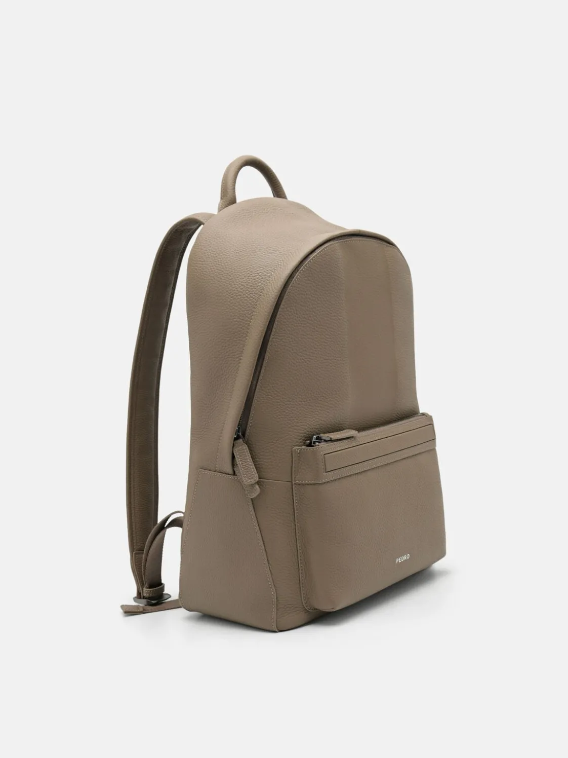 James Leather Backpack - Dark Taupe