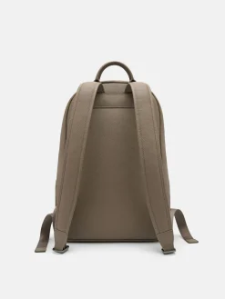 James Leather Backpack - Dark Taupe