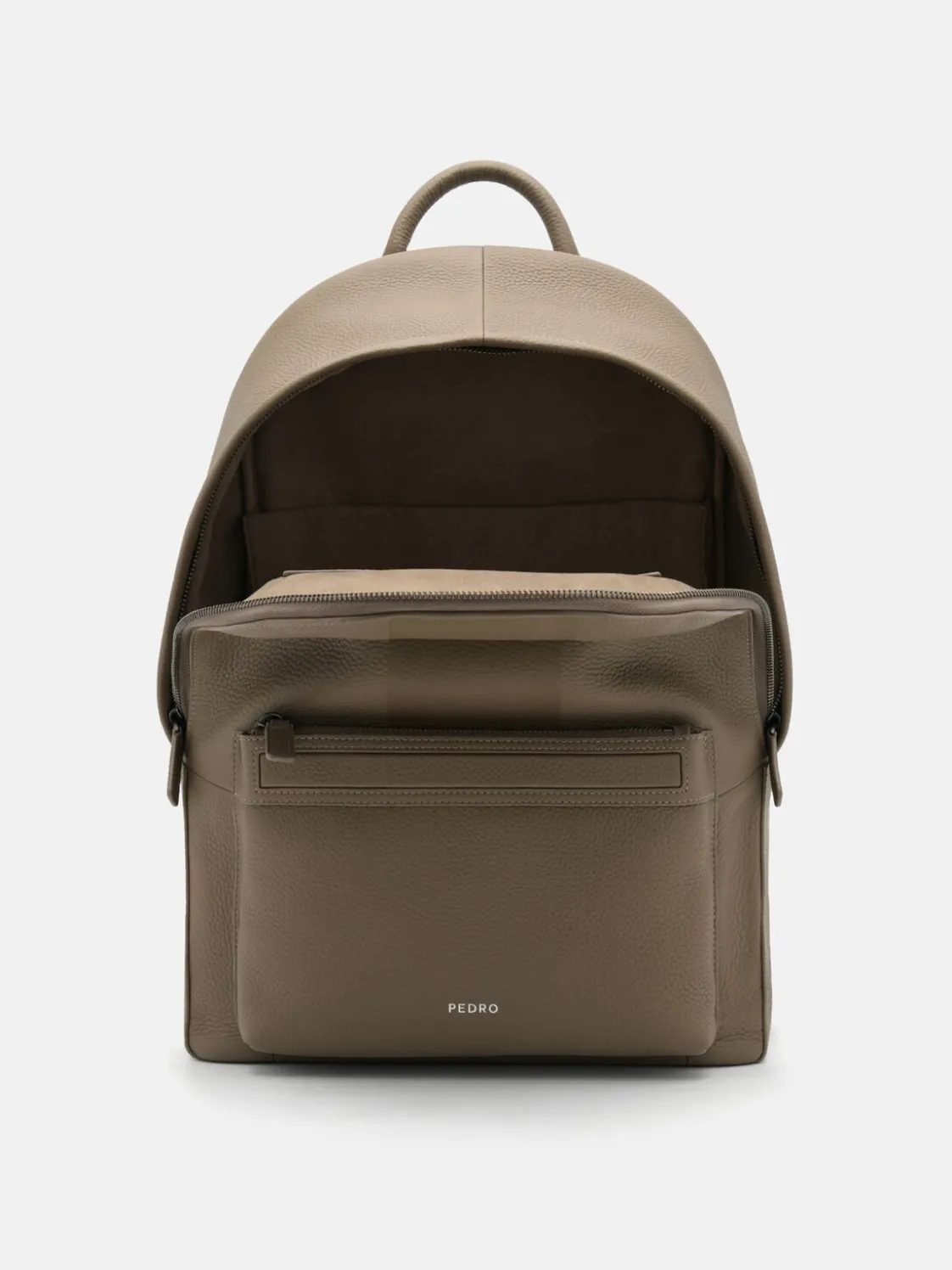 James Leather Backpack - Dark Taupe