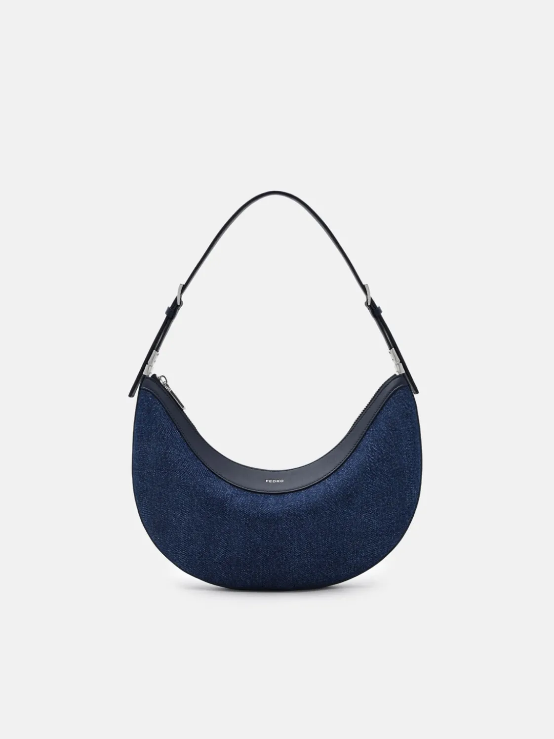 Jatte Denim Crescent Shoulder Bag - Blue Denim