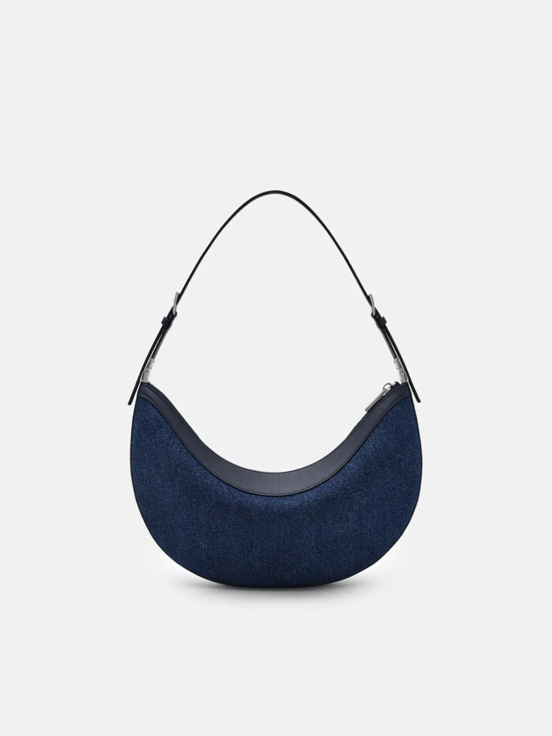 Jatte Denim Crescent Shoulder Bag - Blue Denim