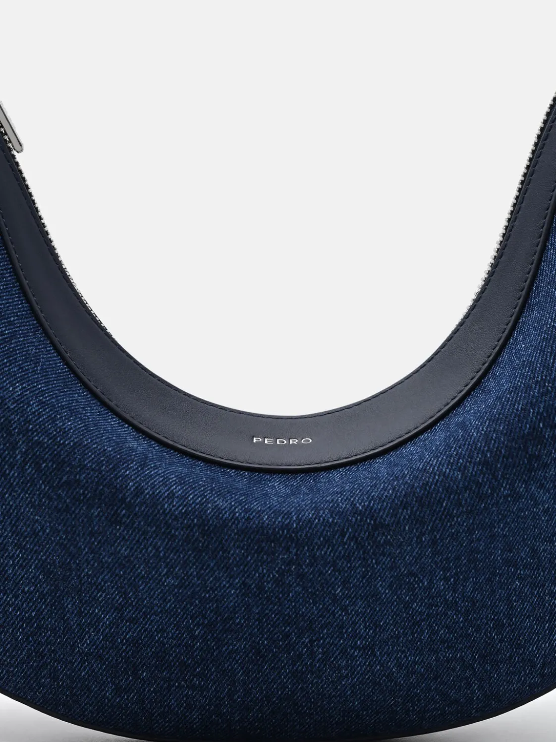 Jatte Denim Crescent Shoulder Bag - Blue Denim