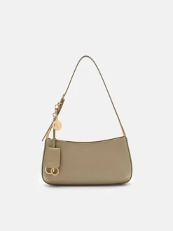 Jatte Leather Charm Shoulder Bag - Olive