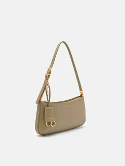 Jatte Leather Charm Shoulder Bag - Olive