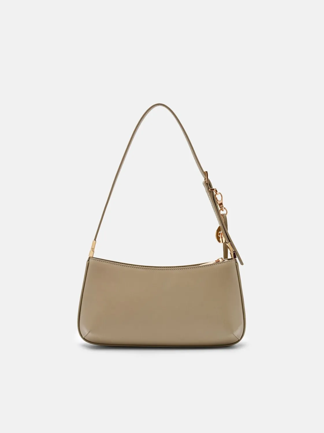 Jatte Leather Charm Shoulder Bag - Olive
