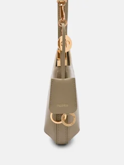 Jatte Leather Charm Shoulder Bag - Olive