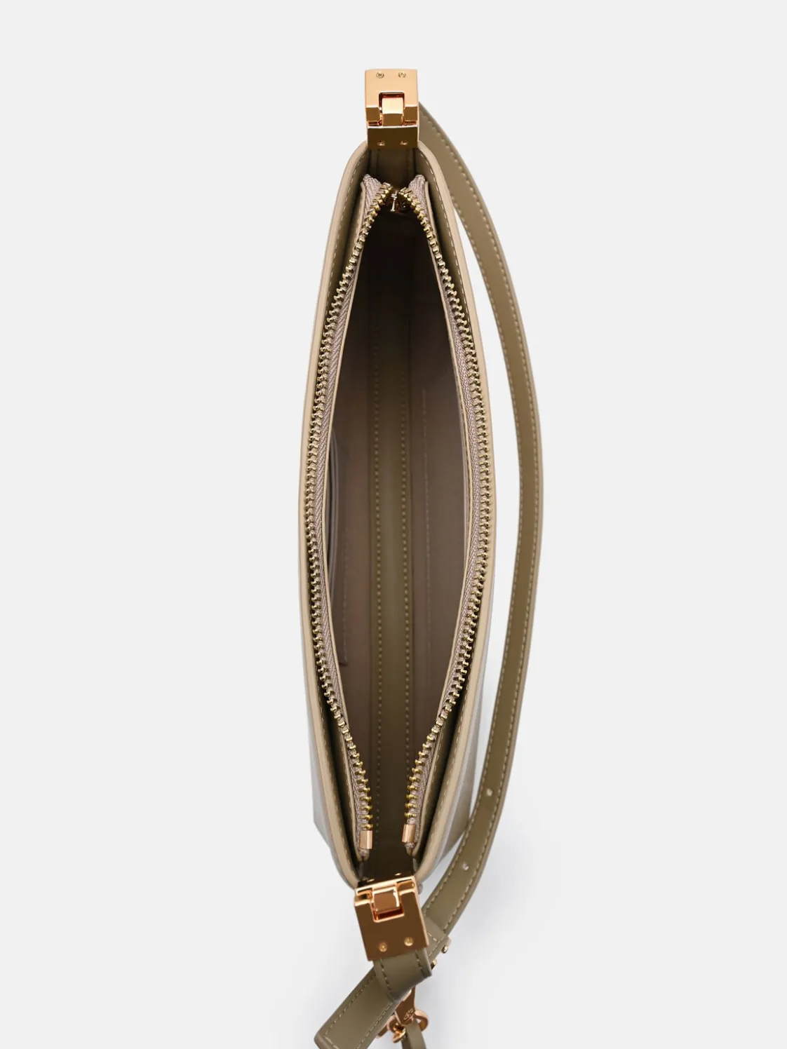 Jatte Leather Charm Shoulder Bag - Olive