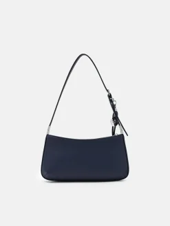 Jatte Leather Charm Shoulder Bag - Navy
