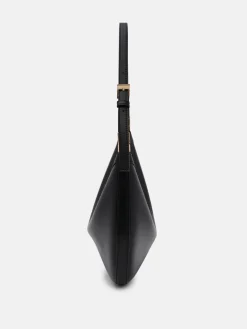 Jatte Leather Crescent Shoulder Bag - Black