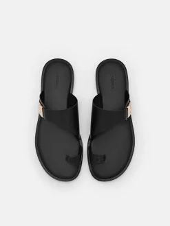 Jatte Leather Sandals - Black