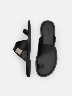 Jatte Leather Sandals - Black