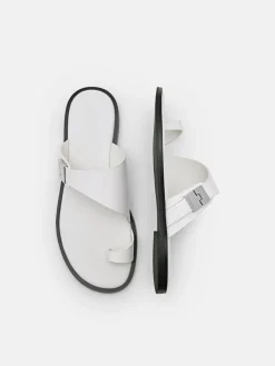 Jatte Leather Sandals - Chalk