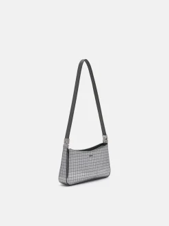 Jatte Metallic Leather Pouch - Silver