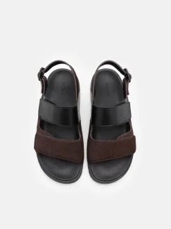 Jonah Backstrap Sandals - Dark Brown Pony