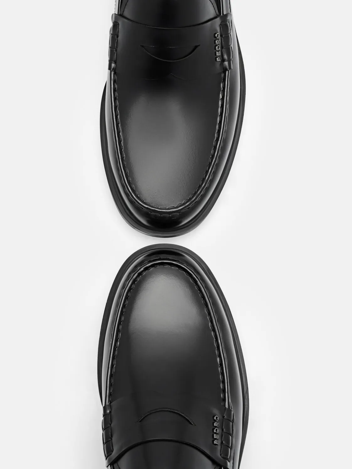 Keith Leather Penny Loafers - Black