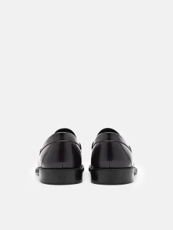 Keith Leather Penny Loafers - Mahogany