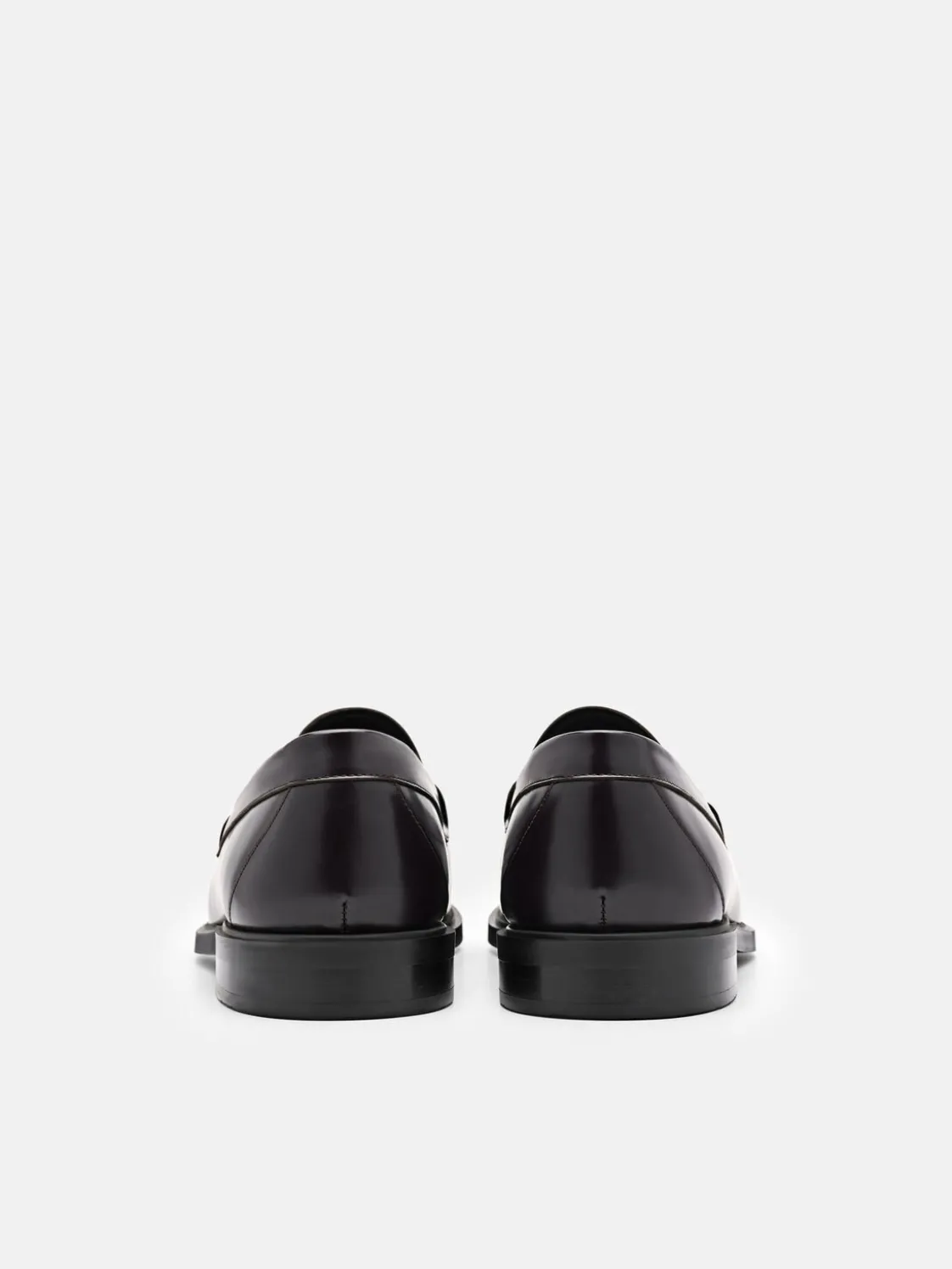 Kieran Leather Penny Loafers - Mahogany