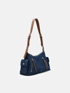 Kristen Denim Shoulder Bag - Blue Denim