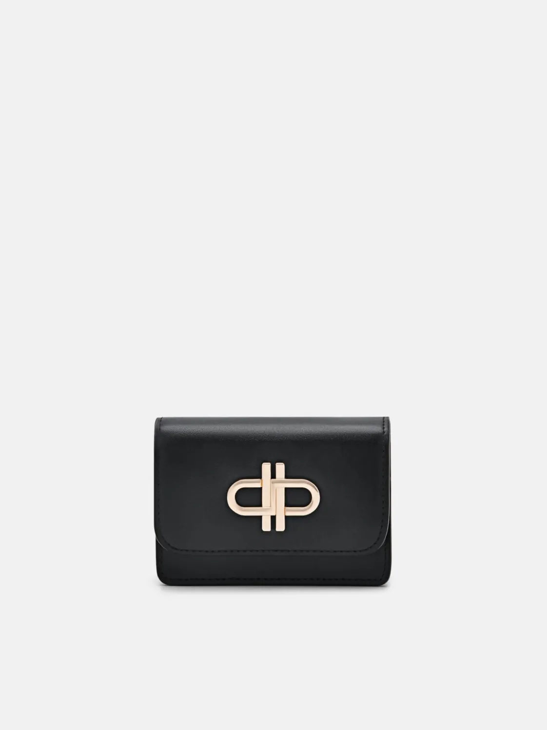 Leather Bi-Fold Card Holder - Black