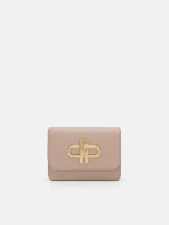 Leather Bi-Fold Card Holder - Nude