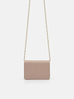 Leather Bi-Fold Card Holder - Nude