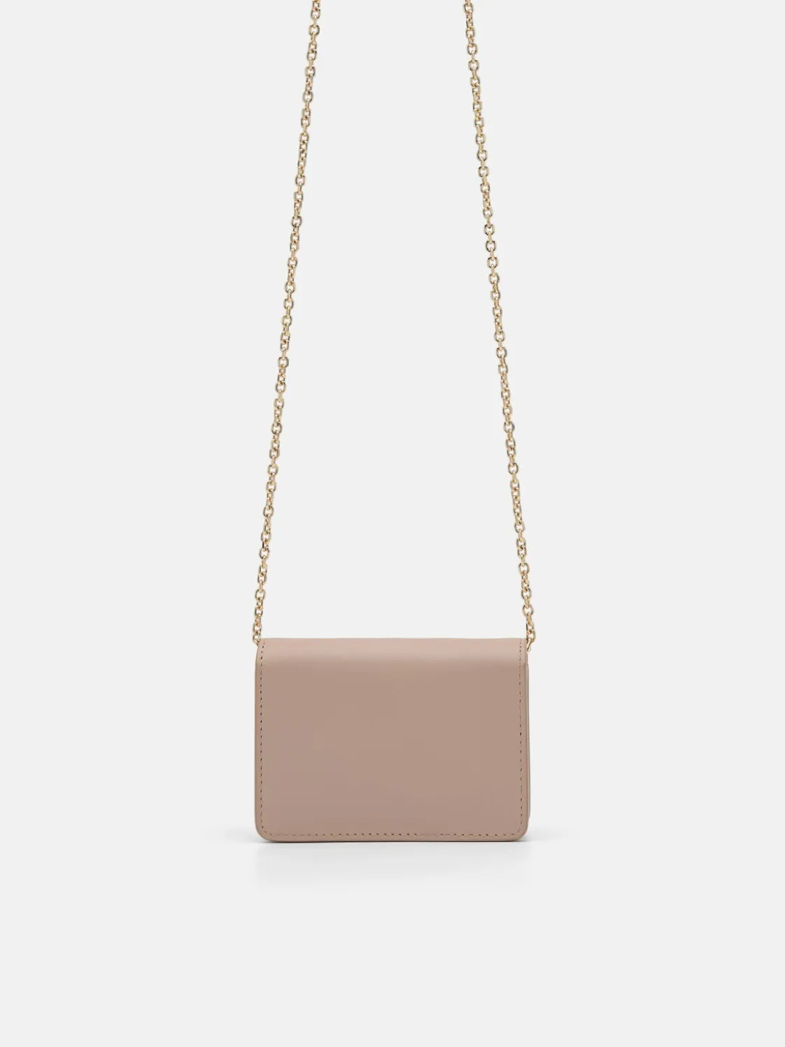 Leather Bi-Fold Card Holder - Nude