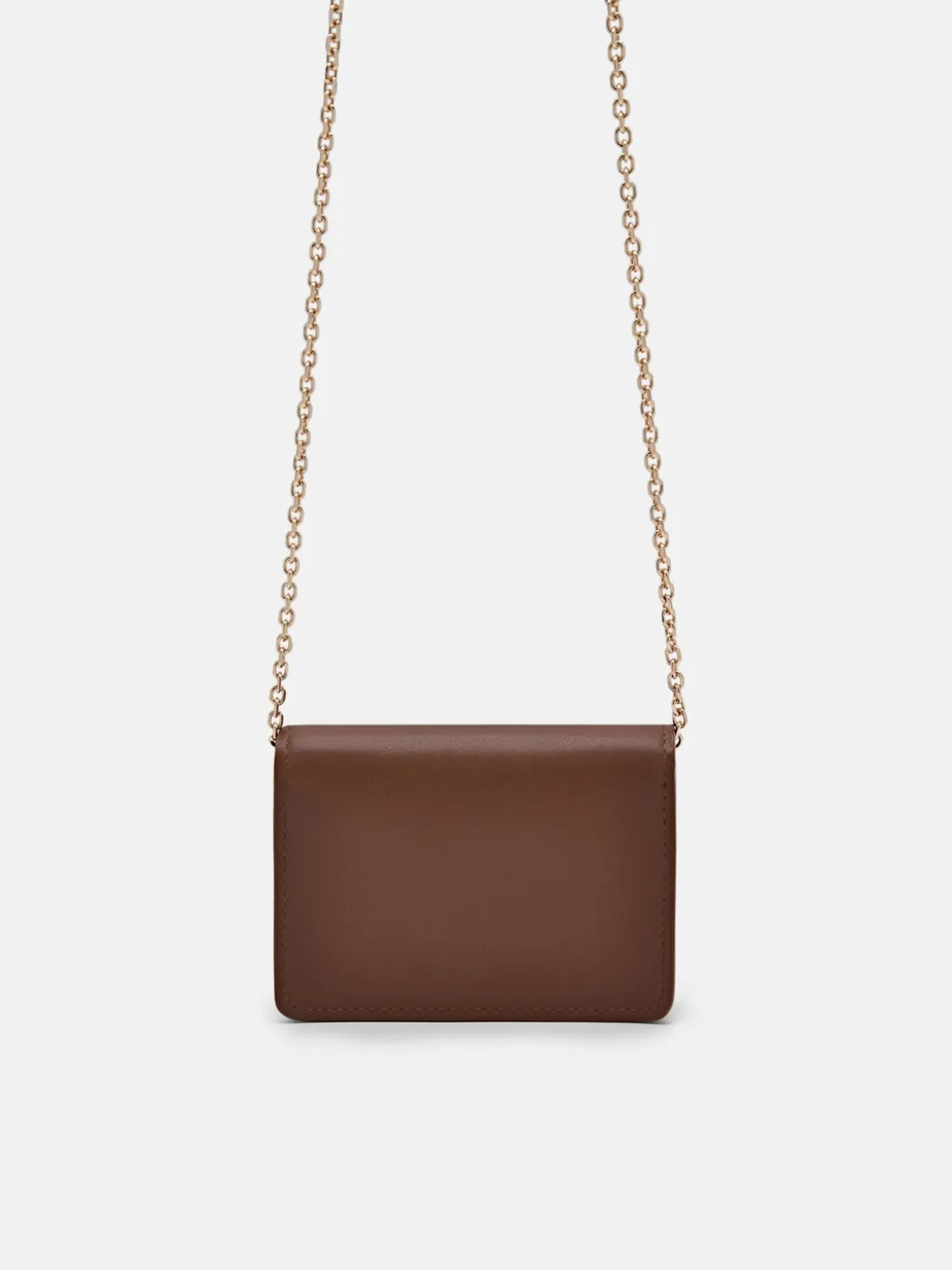 Leather Bi-Fold Card Holder - Brown