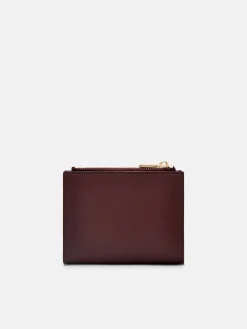 Leather Bi-Fold Wallet - Wine