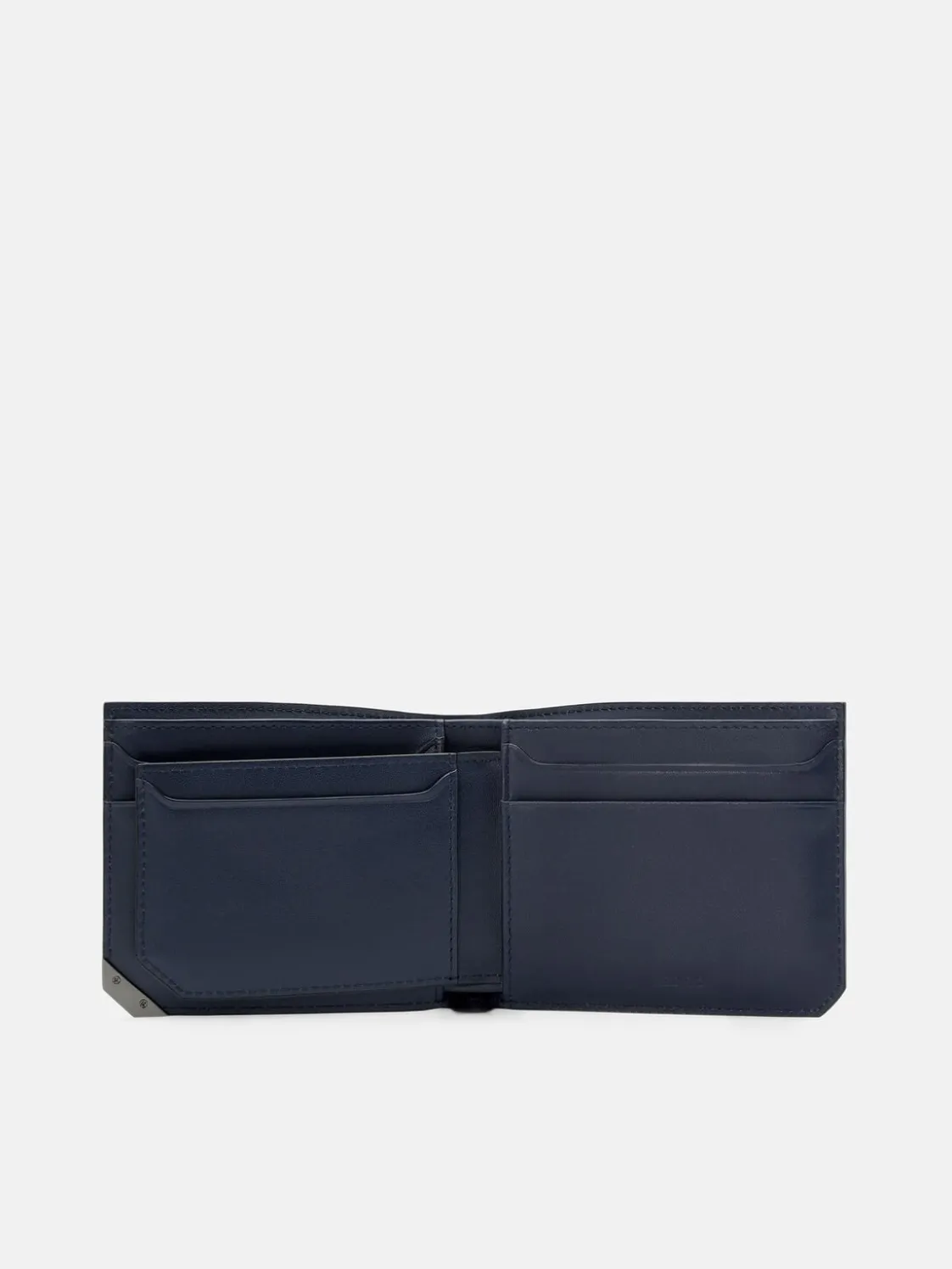 Leather Bi-Fold Wallet with Insert - Black