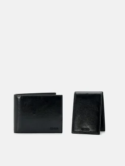 Leather Bi-Fold Wallet with Insert - Black2