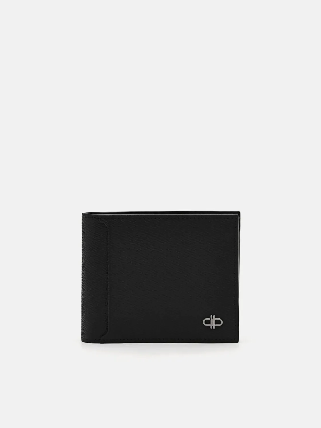 Leather Bi-Fold Wallet with Insert - Black