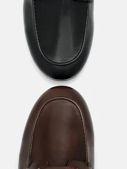Leather Boat Shoes - Black