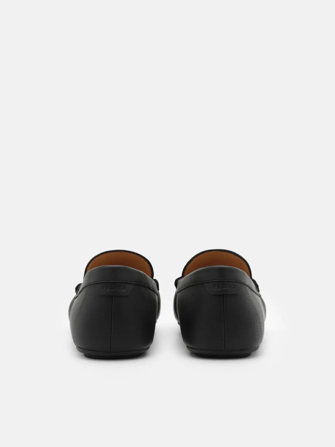 Leather Bow Driving Shoes - Black