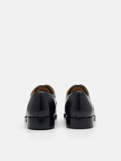 Leather Brogue Oxford Shoes - Black