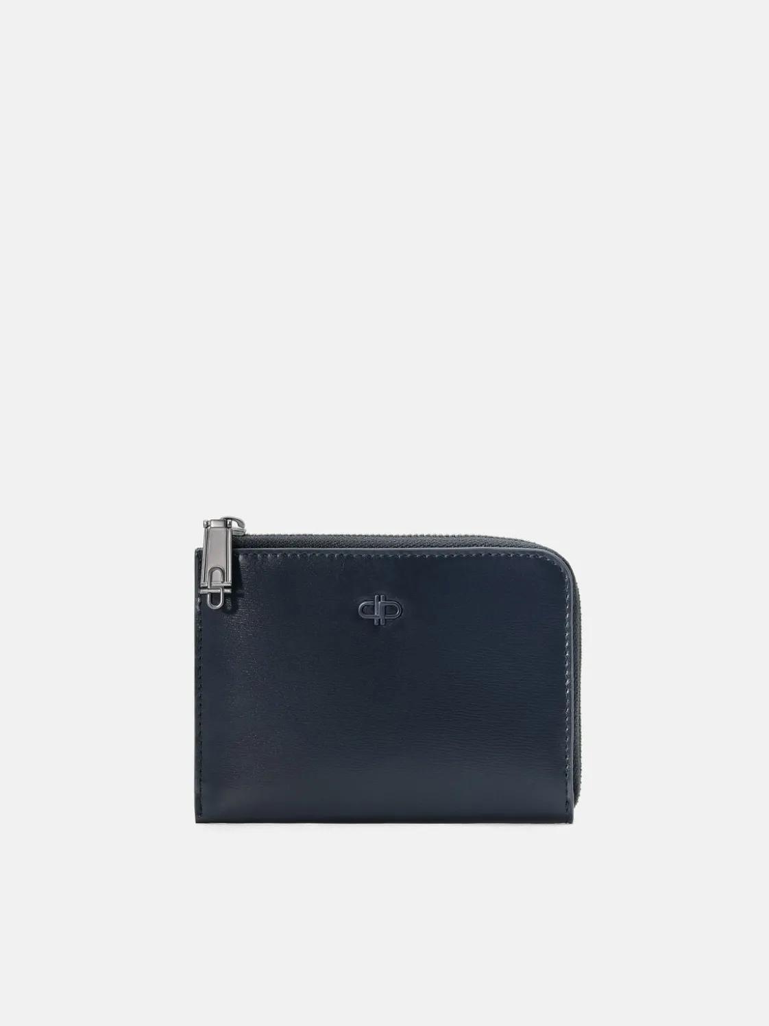 Leather Card Holder - Navy