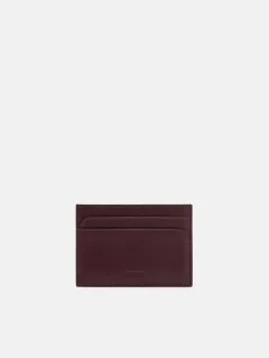 Leather Card Holder - Wine