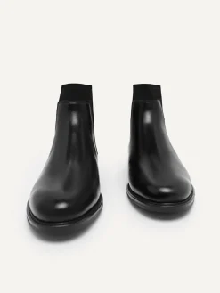 Leather Chelsea Boots - Black