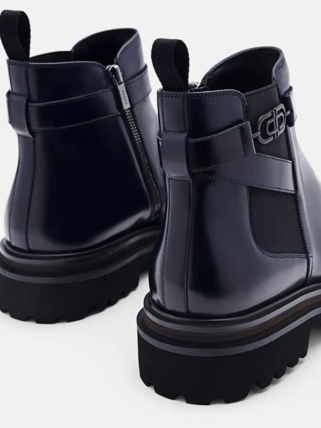 Leather Chelsea Boots - Navy