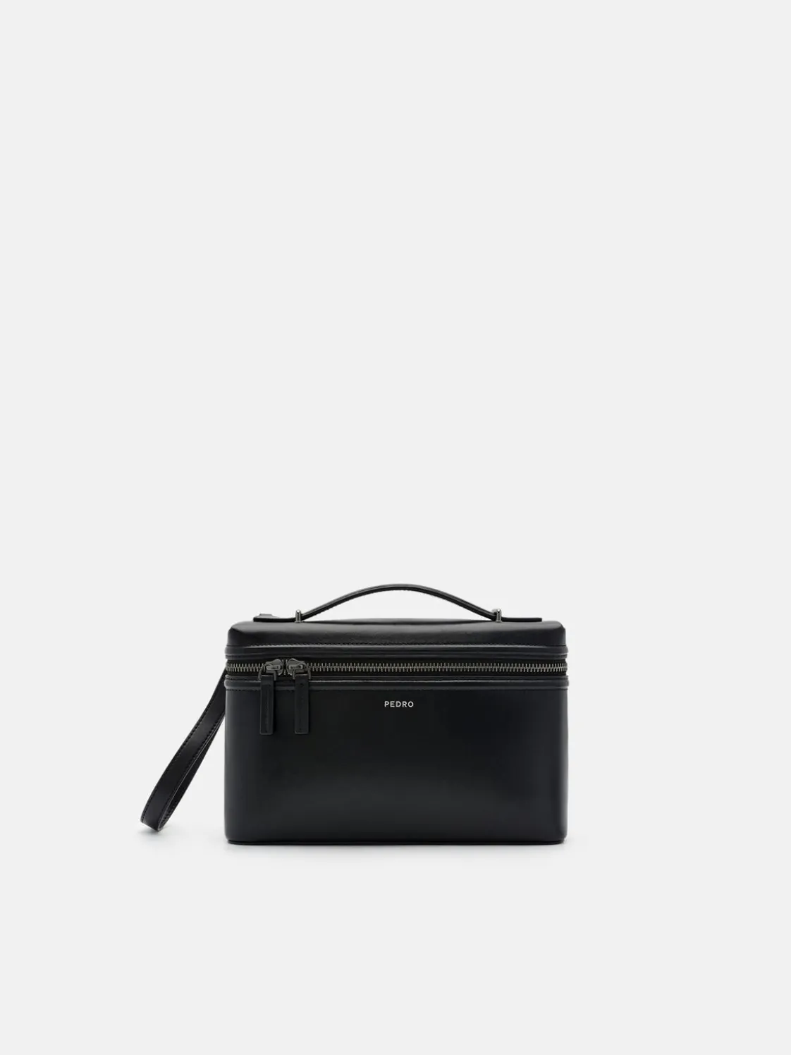 Leather Clutch Bag - Black