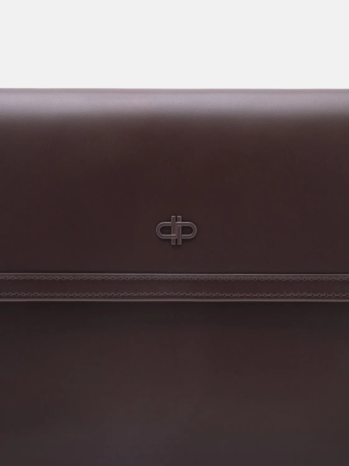 Leather Clutch Bag - Mahogany