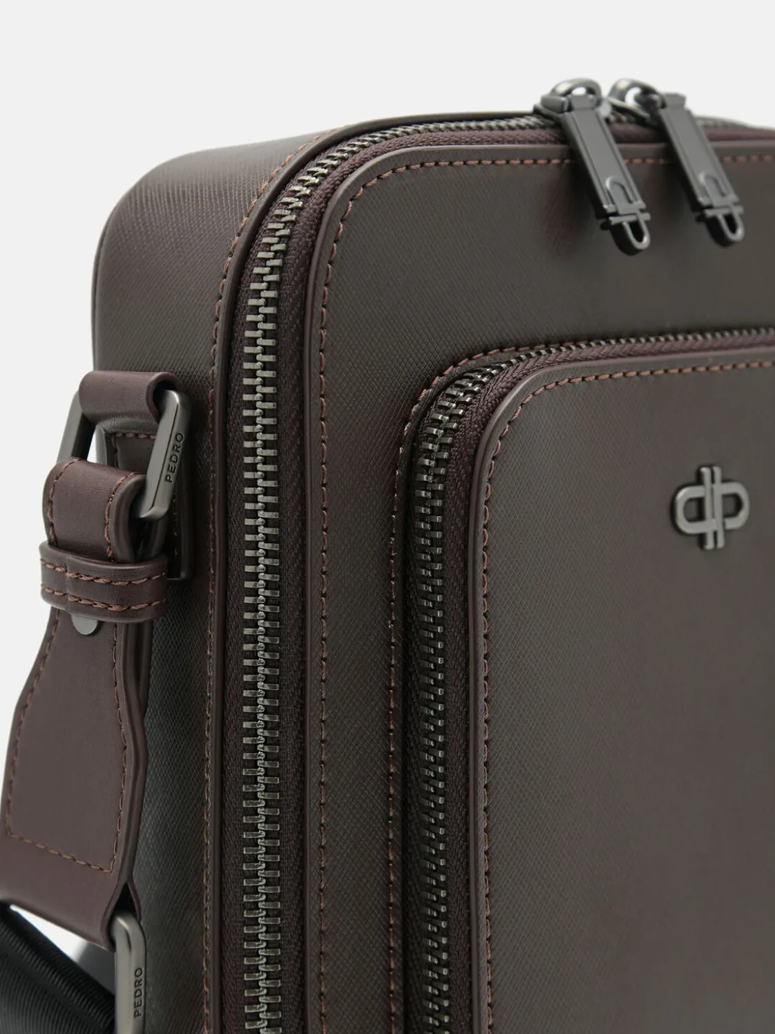 Leather Crossbody Bag - Dark Brown