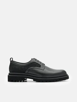 Leather Derby Shoes - Black