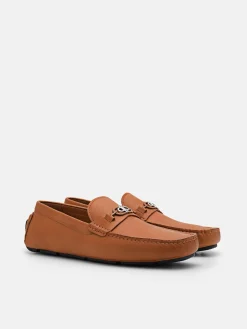 Leather Driving Shoes - Camel