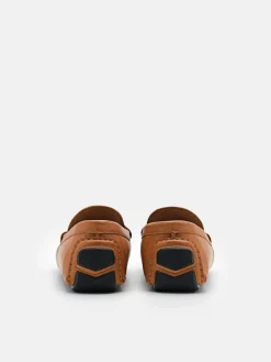 Leather Driving Shoes - Camel